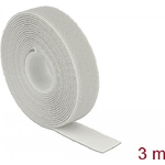 Delock Nastro in velcro su rotolo L 3 m x L 20 mm grigio