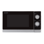 Sharp Home Appliances R-200INW forno a microonde Argento Solo microonde Superficie piana 20 L 800 W