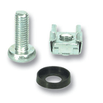 Microconnect Set of Captive Nuts 20 x M6 - 20 x captive nuts M6 - 20 x washer M6 plastic 20 x screw M6 x 20 mm