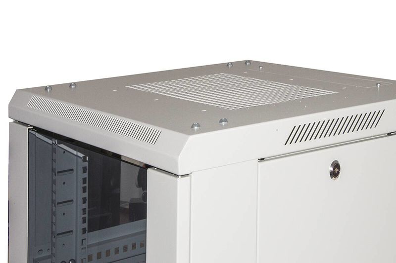 Armadio-Rack-19-27U--A-1388--L-600--P-1000-Colore-Grigio-Porta-Vetro