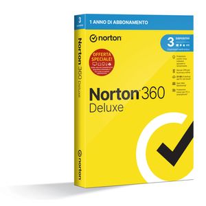 Symantec NortonLifeLock Norton 360 Deluxe 2023 | Antivirus per 3 dispositivi | Licenza di 1 anno | Secure VPN e