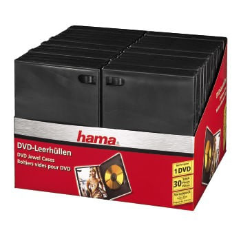 Hama-00011495-custodia-CD-DVD-Nero--Hama-DVD-Blu-Ray-Jewel-Cases-x30-Black-