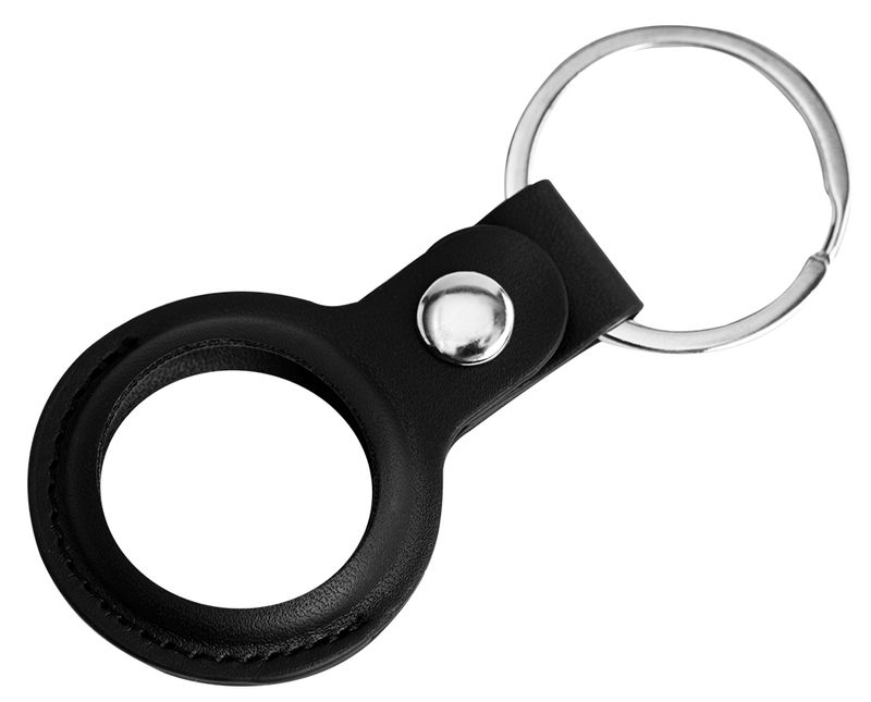 Deltaco-MCASE-TAG10-accessorio-per-localizzatore-e-cercatore-GPS--Deltaco-Apple-Airtag-Key-Ring-with-Leather-Case---Blac