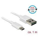 Delock Cavo Delock EASY USB 2.0-A  EASY Micro-B maschio/maschio bianco 1 m