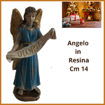 Angelo presepe artigianale angeli in resina con scritta gloria cm 14 decorazioni natalizie vintage addobbi di natale idee regalo