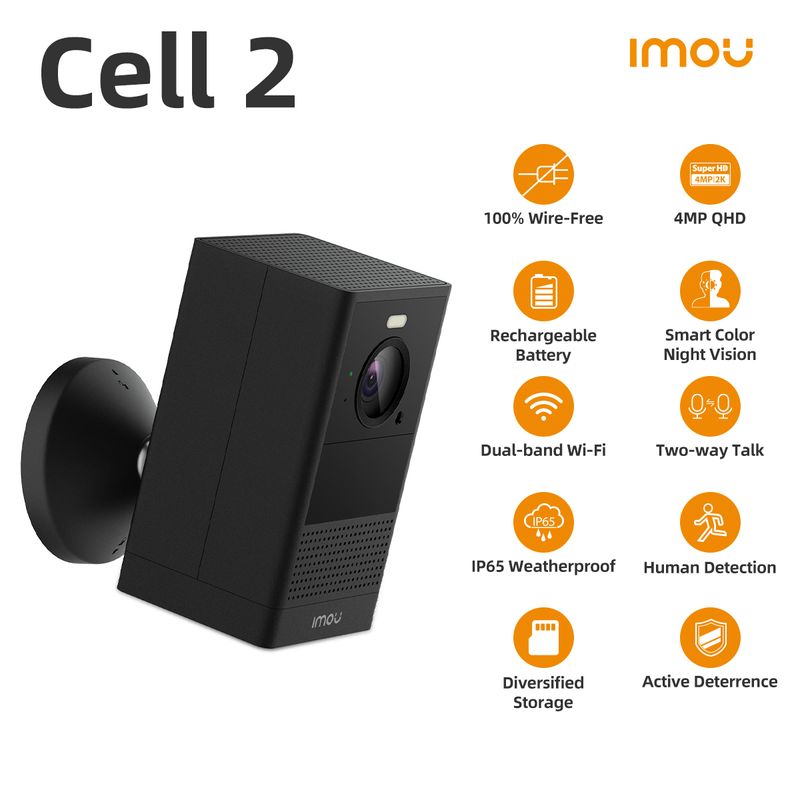 Imou-Telecamera-WiFi-Esterno-Batteria-Senza-Fili-con-32GB-microSD-Integrata-4MP-Videocamera-di-Sorveglianza-con-Rilevazione-PIReUmano-Visione-Notturna-a-Colori-Audio-Bidirezionale-IP65-24-5Ghz