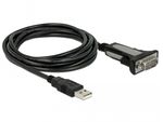 DeLOCK---Cavo-USB-seriale---Da-USB--M--a-RS-232--M----4-m---viti-a-testa-zigrinata---nero