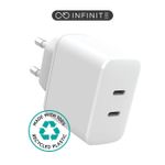 ESTUFF ES637035 Caricabatterie per dispositivi mobili Smartphone Bianco AC Ricarica rapida Interno (INFINITE USB-C Charg