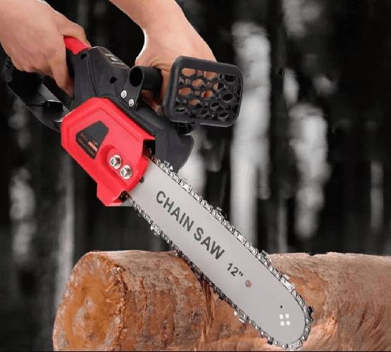 Mini Motosega A Batteria Per Potatura - Con 2 Batterie E 4 Catene - Foto 4