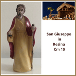 Presepe artigianale vintage san Giuseppe  in resina cm 10 decorazioni natalizie addobbi di natale creazioni fai da te idee regalo