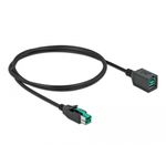 DeLOCK - Cavo prolunga PoweredUSB - USB PlusPower (12 V) (M) a USB PlusPower (12 V) (W) 10 m - Nero (85980)