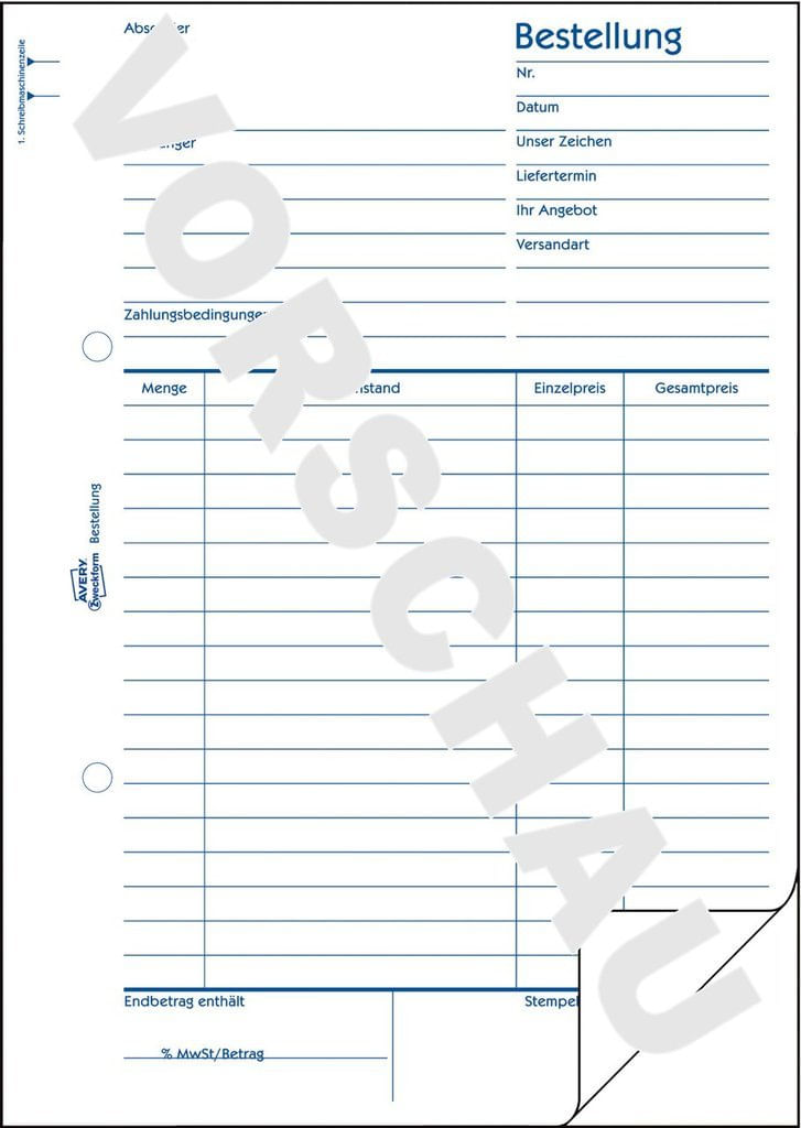 AVERY-Zweckform-modulo-ordine-libro-1406-DIN-A5-2x-50-pagine