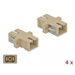 DeLOCK - Accoppiatore di rete - SC multimodale (W) a SC multimodale (W) - fibra ottica - OM1/OM2 - beige (confezione da