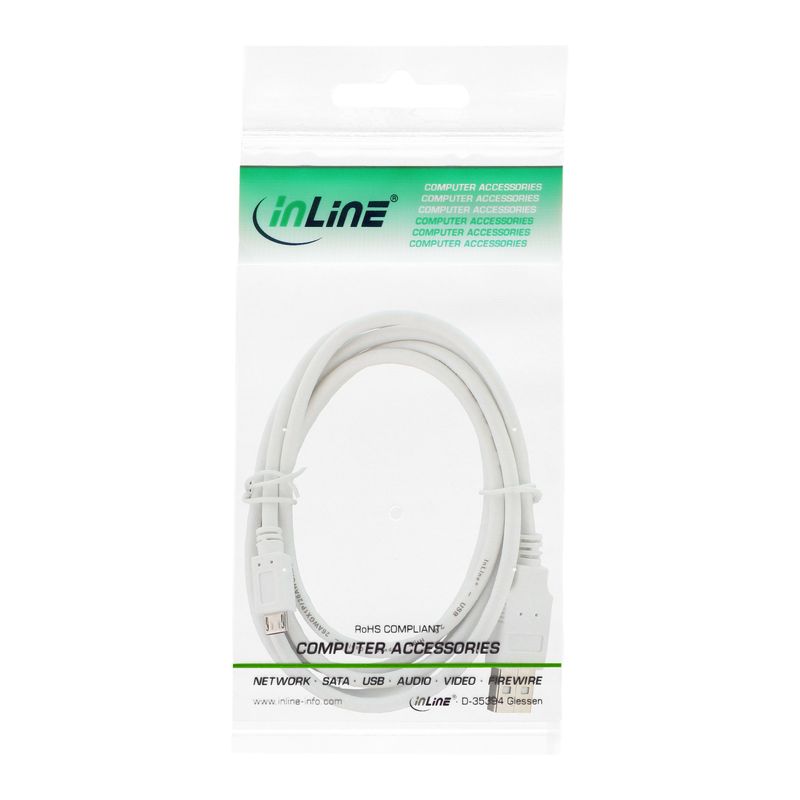 Cavo-Micro-USB-2.0---Da-spina-USB-A-a-spina-Micro-B---bianco---2-m