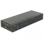 DeLock External Industry Hub 10 x USB 3.0 Type-A with 20 kV ESD protection - Hub - 10 x SuperSpeed USB 3.0 - an DIN-Schi