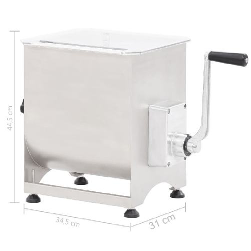 vidaXL-Impastatrice-Carne-Meccanica-Argento-in-Acciaio-Inox