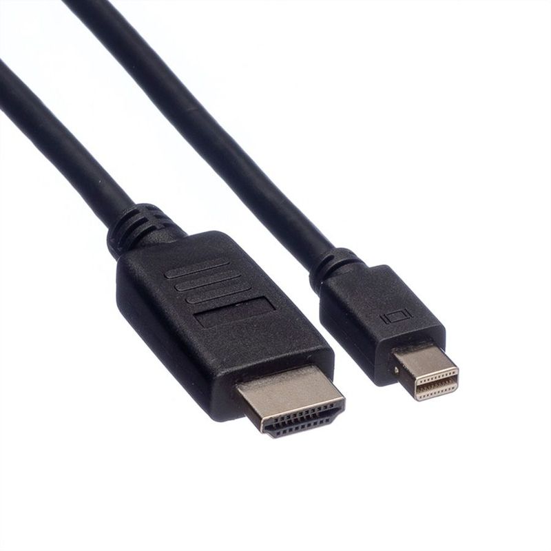 Secomp-11.04.5792-cavo-e-adattatore-video-3-m-Mini-DisplayPort-Nero--ROLINE-MiniDP-Cable-MiniDP-HDTV.-M-M.-Black.-3.0m-