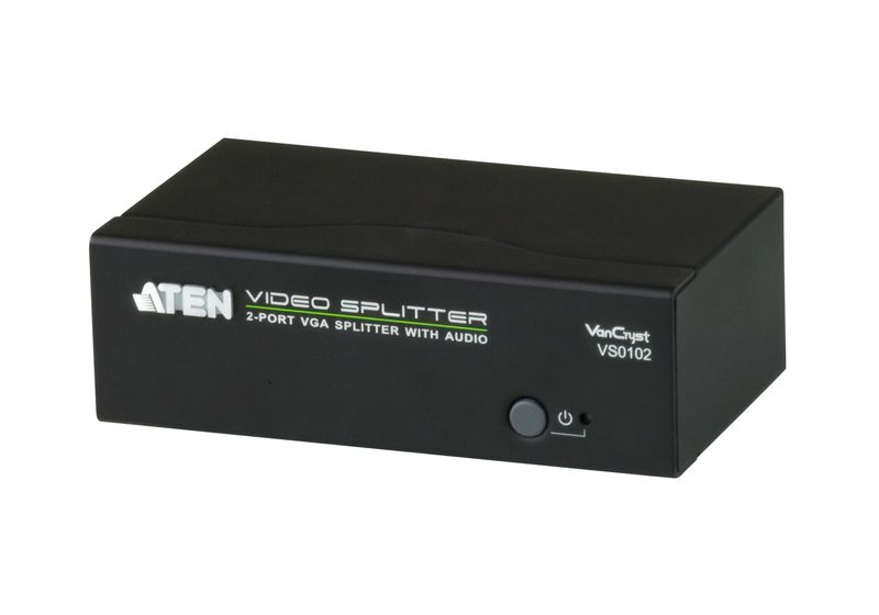 Aten-2-port-VGA-Splitter-with-Audio---RS-232