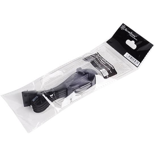 Silverstone-0.3m-Molex-4p-4xSATA-03-m--Silverstone-4-pin-Molex-to-4x-SATA-30cm-Extension---Black-