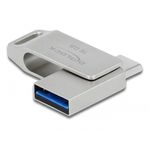 DeLOCK Chiavetta USB 5 Gbps USB-C + Tipo-A da 16 GB - Alloggiamento in metallo