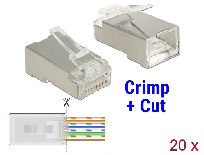 Delock-Spina-RJ45-a-crimparetagliare-Cat.6-STP-20-pezzi.