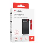 Verbatim-Pocket-SSD-1-TB-USB-tipo-C-3.2-Gen-2--3.1-Gen-2--Nero-Rosso