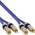 InLine Cavo Audio Digital & Video 2x RCA M-M, 0,5m, dorato, PREMIUM