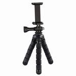 Hama Mini Treppiedi con gambe a snodo per Smartphone e Gopro 14 cm nero (Flex Mini Tripod for Smartphone BLK - Hama Flex