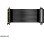 Akasa RISER BLACK X2 Premium PCIe 3.0 x 16 Riser cable20CM 180 PCIe 3.0 x16 Female 180 PCIe 3.0 x16 Male (AKASA AK-CBPE0