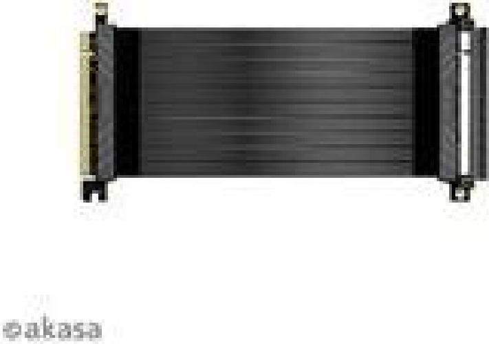 Akasa-RISER-BLACK-X2-Premium-PCIe-3.0-x-16-Riser-cable20CM-180-PCIe-3.0-x16-Female-180-PCIe-3.0-x16-Male--AKASA-AK-CBPE0