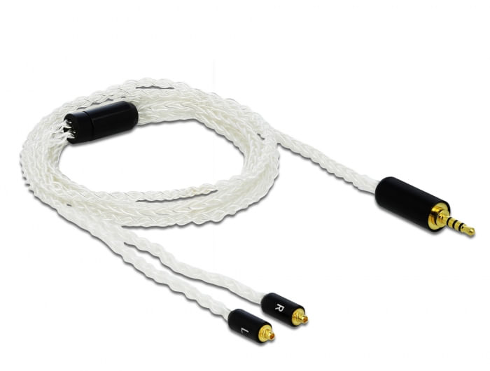Delock-Cavo-audio-Spina-jack-da-25-mm-a-4-pin-a-2-spine-MMCX-da-120-m