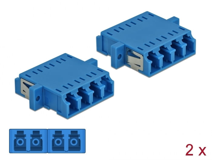 DeLOCK---Accoppiatore-di-rete---LC-Single-Mode--W--a-LC-Single-Mode--W----Fibra-ottica---Blu--confezione-da-2---86538-