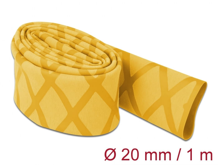 Delock-Guaina-termoretraibile-con-motivo-a-X-antiscivolo-1-m-x-20-mm-giallo