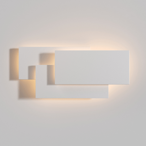 Applique-Da-Parete-Moderno-Trame-Metallo-Bianco-Luce-Led-Integrato-12W