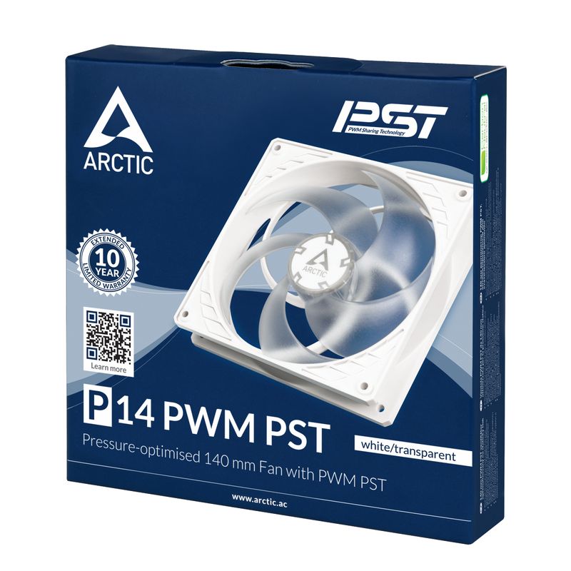 ARCTIC-P14-PWM-PST-Case-per-computer-Ventilatore-14-cm-Trasparente-Bianco