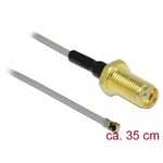 Delock Cavo antenna SMA jack per l'installazione su spina MHF 4L 137 35 cm lunghezza filettatura 10 mm