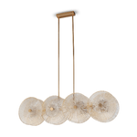 Maytoni Lampadario Contemporaneo Aster Lineare Metallo Oro 8 Luci Con Diffusore In Vetro