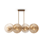 Lampadario-Contemporaneo-Aster-Lineare-Metallo-Oro-8-Luci-Con-Diffusore-In-Vetro