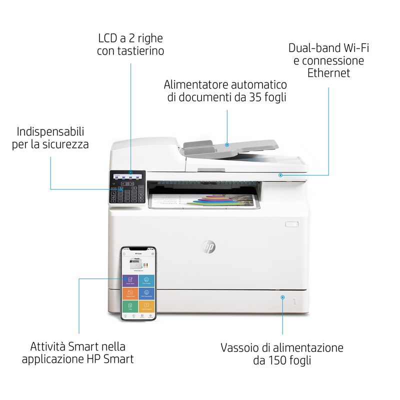 HP-Color-LaserJet-Pro-Stampante-multifunzione-M183fw-Stampa-copia-scansione-fax-ADF-da-35-fogli--Risparmio-energetico--Funzionalita--di-sicurezza-avanzate--Wi-Fi-dual-band