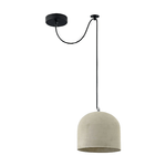 Maytoni Lampadario Industrial Broni Metallo Nero 1 Luce Diffusore Calcestruzzo Grigio