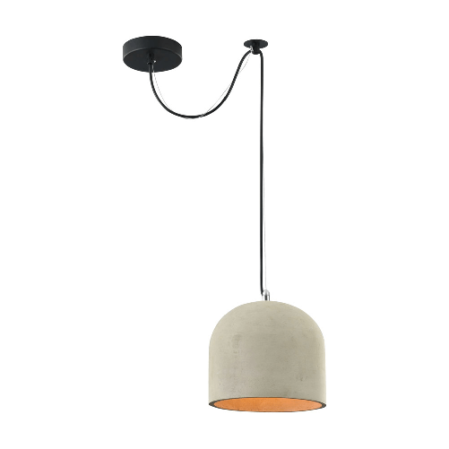 Lampadario-Industrial-Broni-Metallo-Nero-1-Luce-Diffusore-Calcestruzzo-Grigio