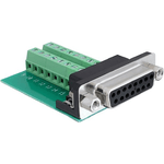 DeLOCK 65274 adattatore per inversione del genere dei cavi Sub-D 15 pin Gameport 16 pin Terminal block Verde