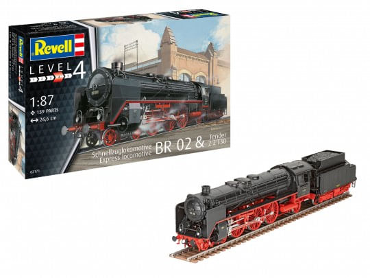 Revell-BR-02---Tender-2-2-T30-Express-locomotive-model-Montagesatz-1-87--02171-