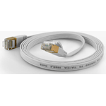 Wantec Cavo patch piatto FTP CAT6A - 15 m - Cat6a - F/UTP (FTP) - RJ-45 - RJ-45 - Bianco (7012)