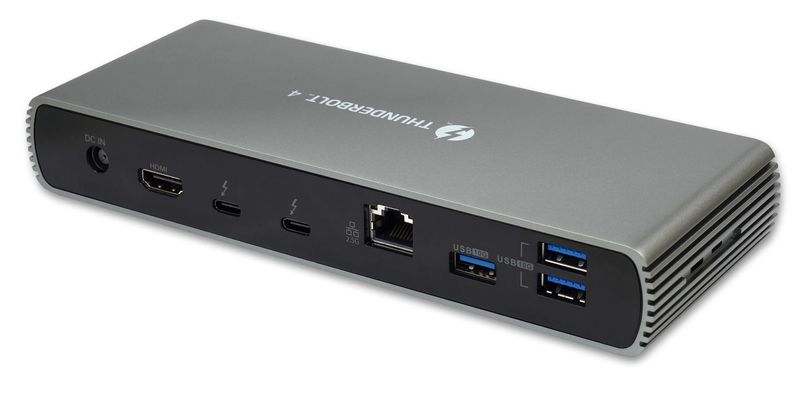 eSTUFF-GLB232005-replicatore-di-porte-e-docking-station-per-laptop-Cablato-Thunderbolt-4-Alluminio-Nero--Thunderbolt-4-H