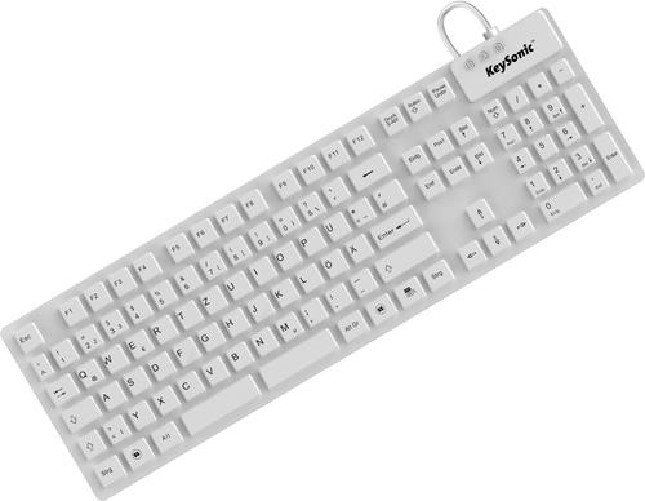 KeySonic-KSK-8030IN-tastiera-USB-QWERTZ-Tedesco-Bianco