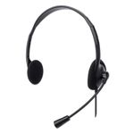 Manhattan 179850 cuffia e auricolare Cablato A Padiglione Ufficio USB tipo A Nero (Stereo On-Ear Headset USB Clearance P