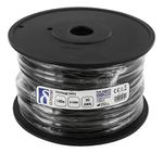 Wentronic-Goobay-Telefonflachkabel-100-m-RolleAWG-30CU--Kupfer--Schwarz--50254-