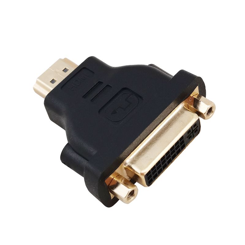 Adattatore-Helos-placcato-oro-HDMI-maschio-DVI-femmina-4K-nero