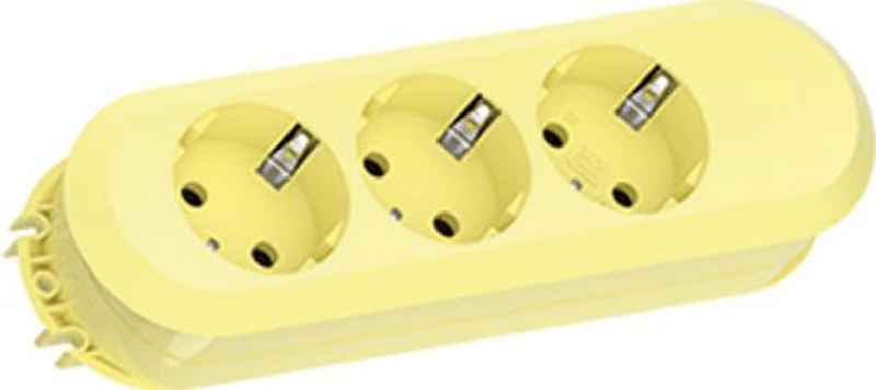 Ciabatta-Bachmann-SMART-a-3-vie-giallo-limone-15-m-senza-interruttore